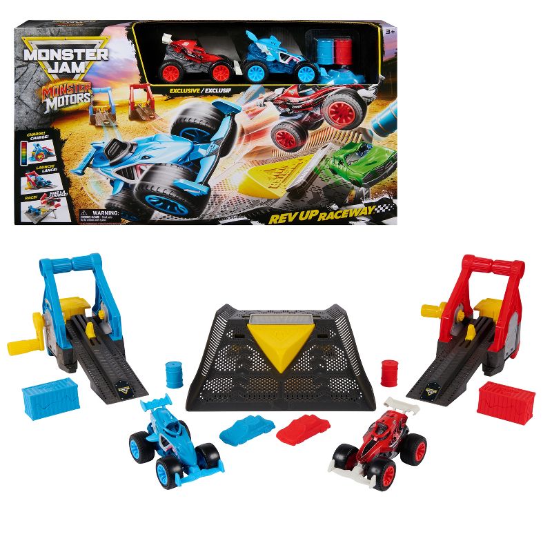 Monster Jam Monster Motors Rev Up Raceway Playset