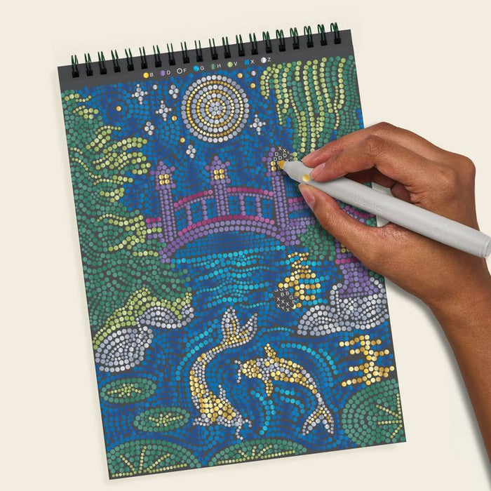 Lifelines FlowArt Dot-By-Letter Moonlit Garden Metallic Activity Kit