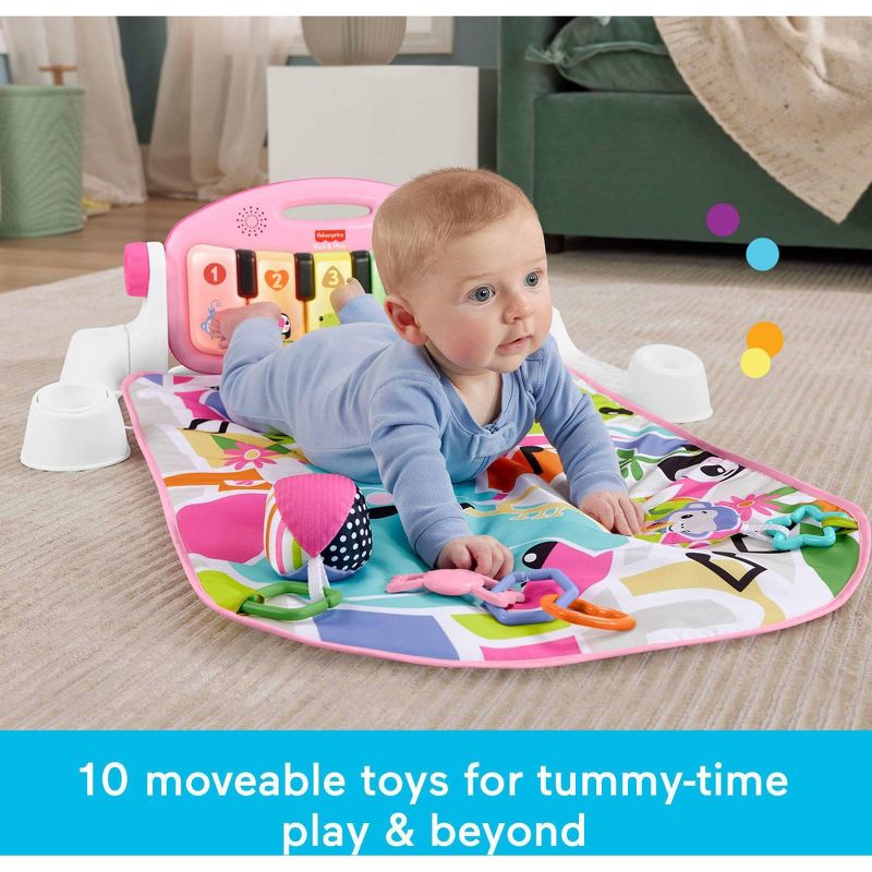 Fisher-Price Glow & Grow Kick & Play Piano Gym Toy