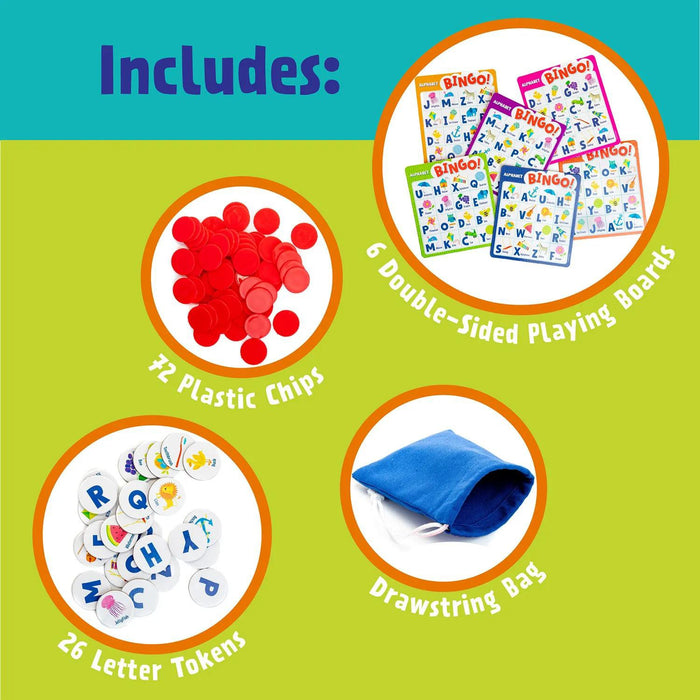 Alphabet Bingo Peaceable Kingdom Board Game Ages 4+