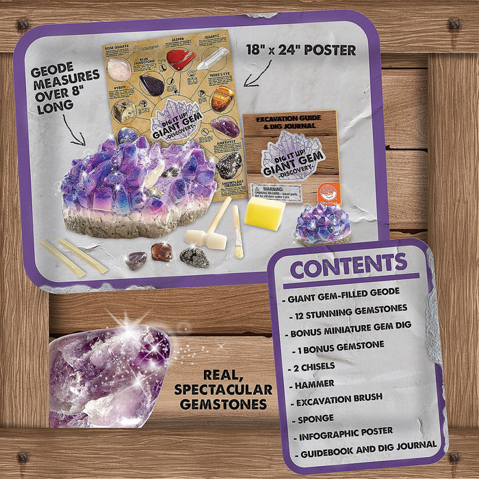 MindWare Dig It Up! Giant Gem Discovery Science Kit 16 Pieces