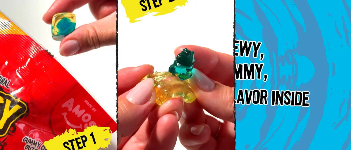Juicy Drop Mystery Cube Wild Berry Gummy Candy Bag 5oz