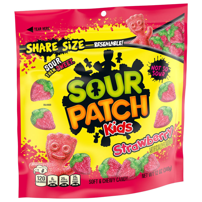 Sour Patch Kids Strawberry Soft Chewy Gummy Candy 12oz
