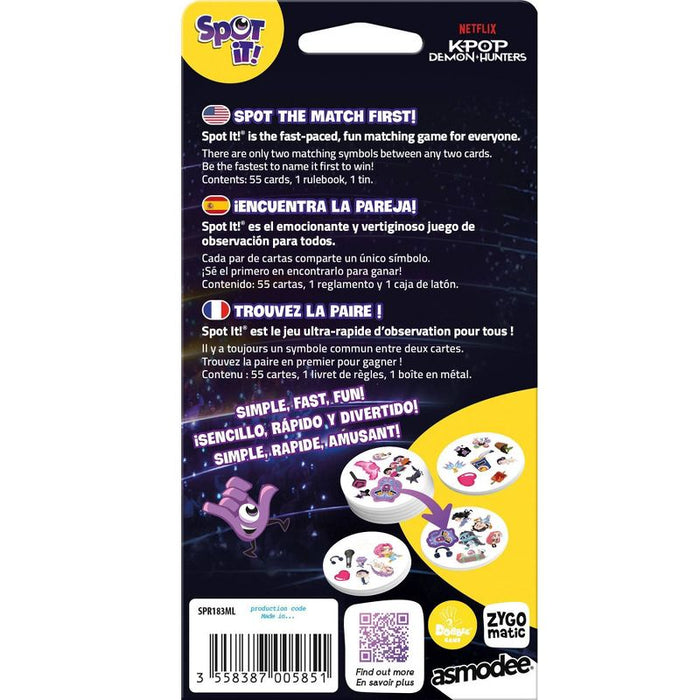 Asmodee Spot It! K-Pop Demon Hunters Card Game