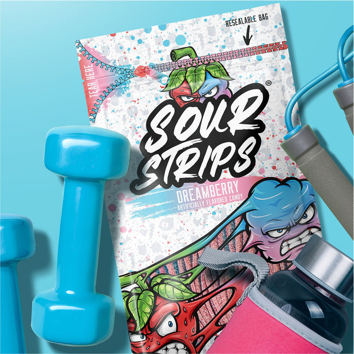 Sour Strips Dream Berry Candies 3.4oz