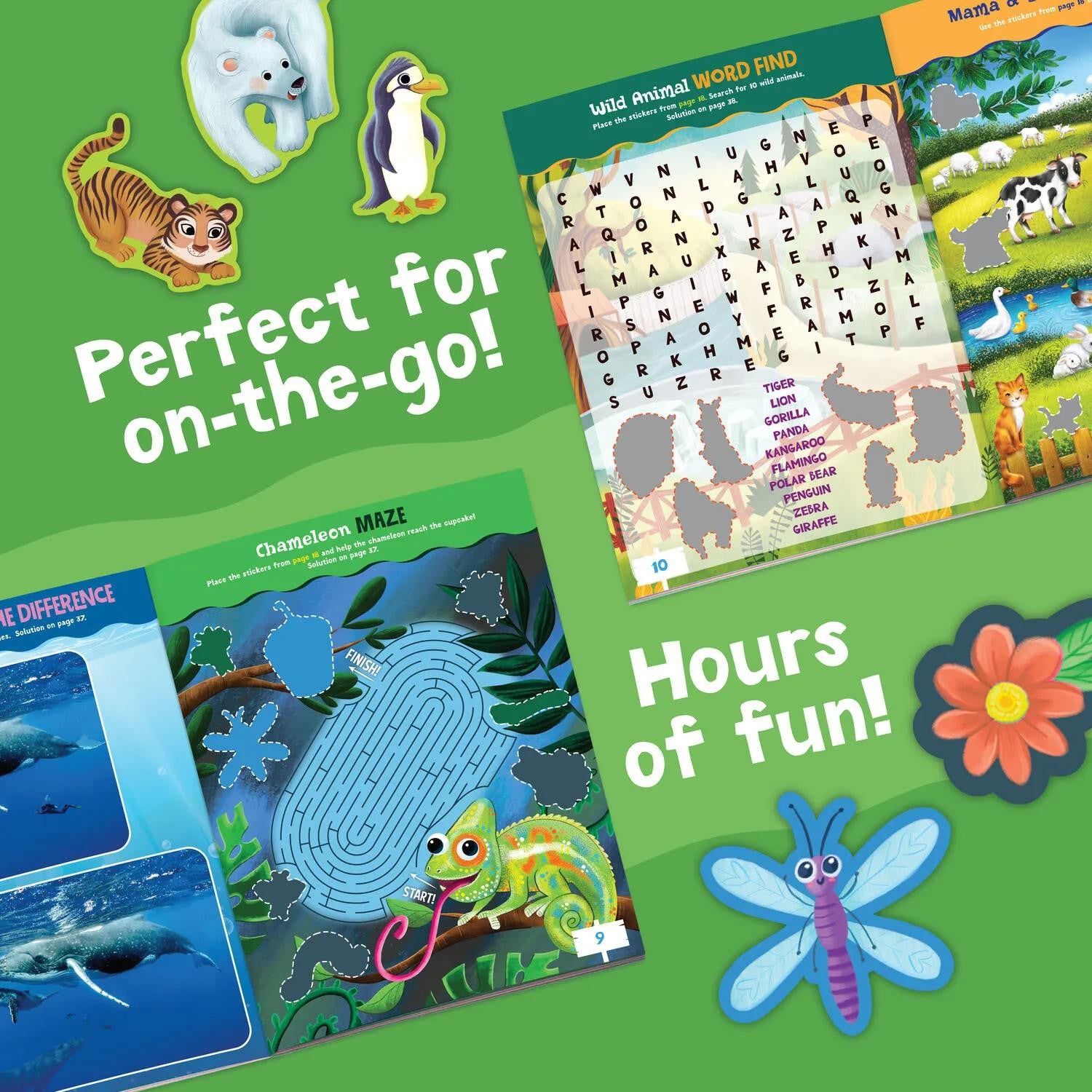 MindWare Peaceable Kingdom Animals Sticker Activity Book 200+ Colorful Stickers