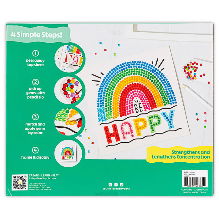 Little Yellow Bicycle Rainbow & Blooms Gem Art Kit