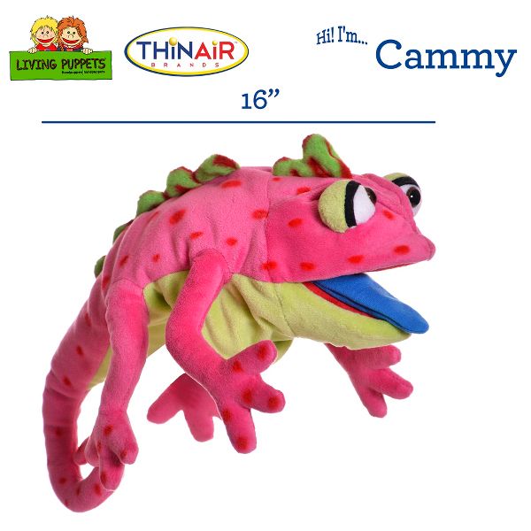 Living Puppets: Cammy The Pink Chameleon - 16" Plush Hand Puppet