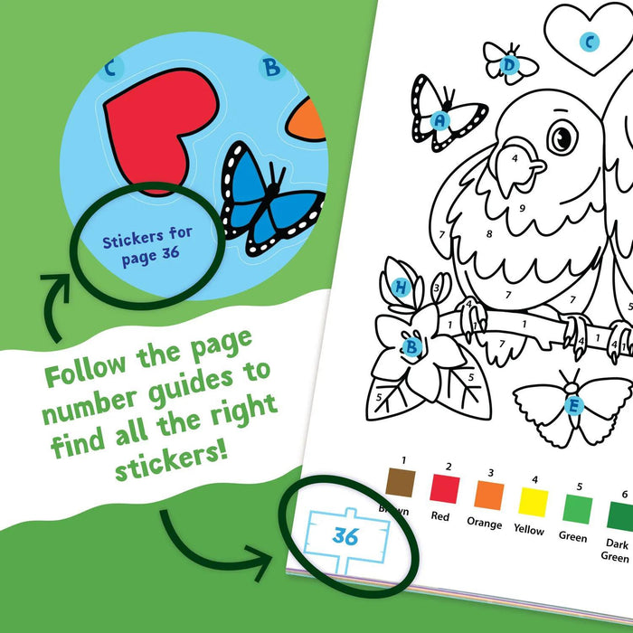 MindWare Peaceable Kingdom Animals Sticker Activity Book 200+ Colorful Stickers