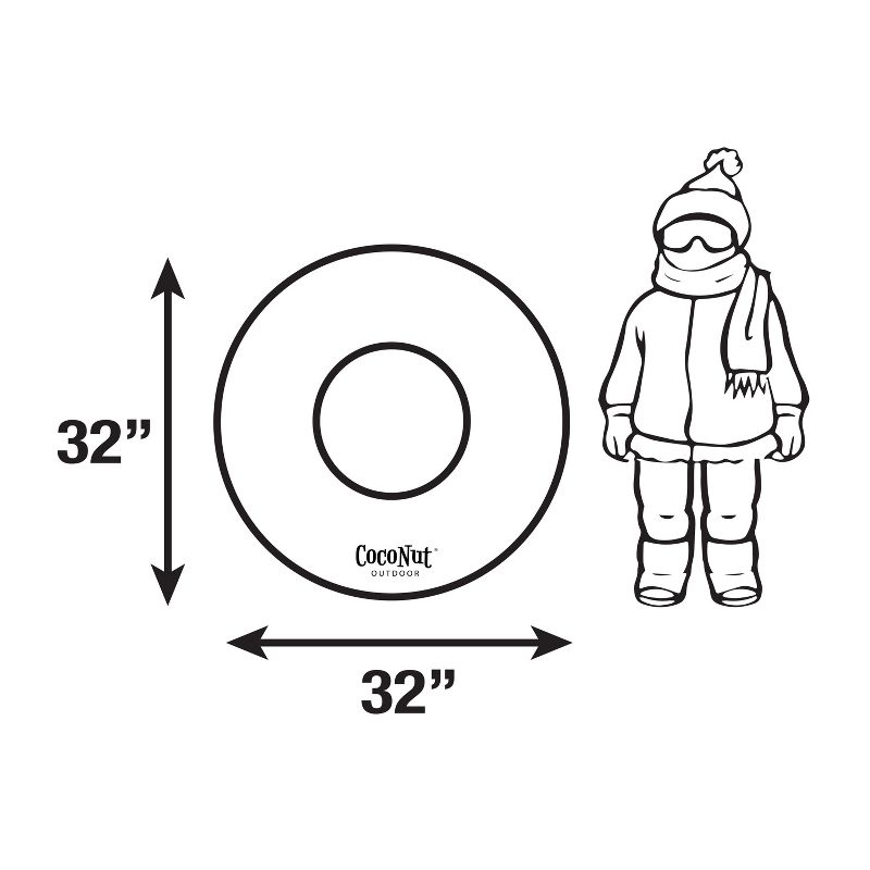 CocoNut Outdoor Junior Inflatable Snow Tube 32