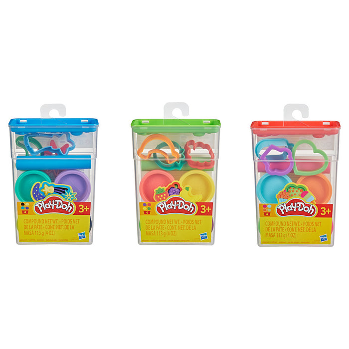 Play-Doh Storage Bucket Assortment 6-Pack Modeling Compound Playset