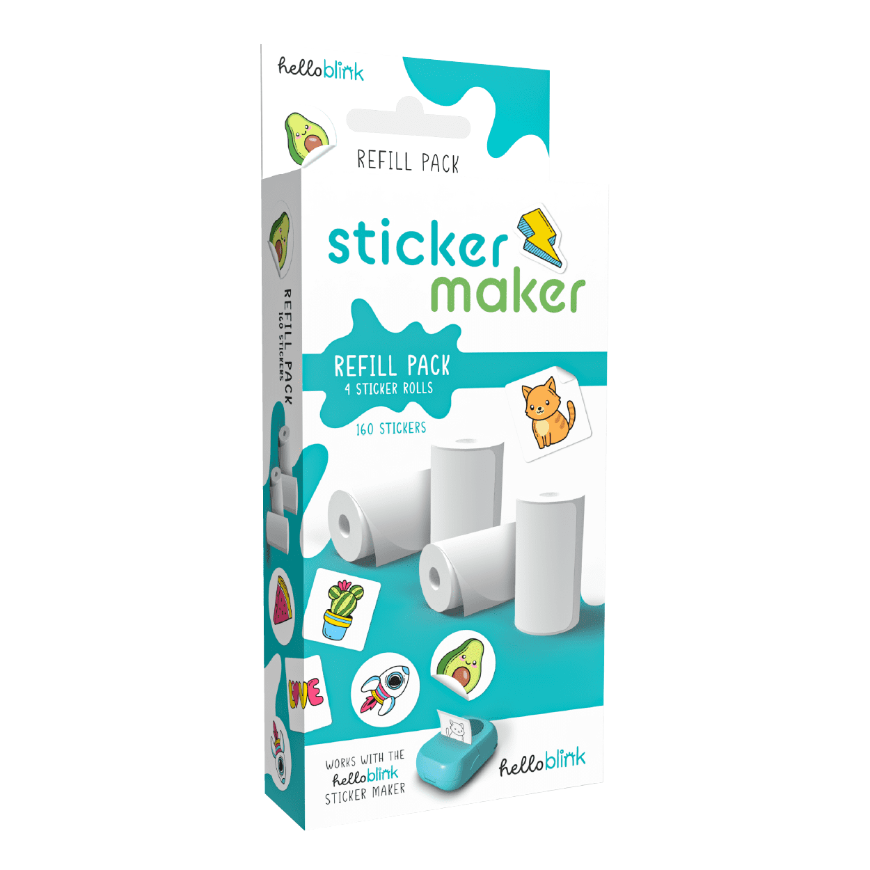 Hello Blink - Sticker Maker - Refill Pack with White Stickers