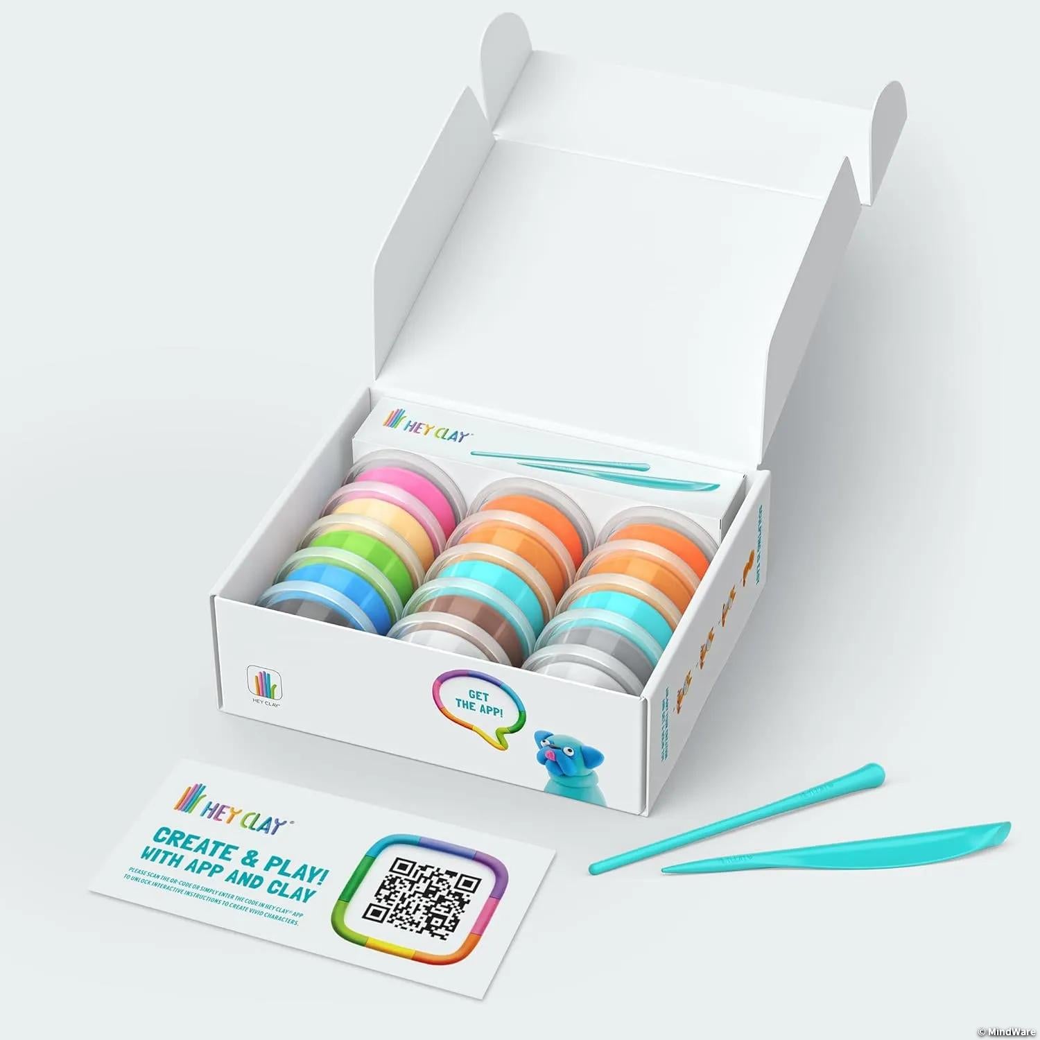 Hey Clay Dog Buddies Air-Dry Modeling Clay Set with Interactive App