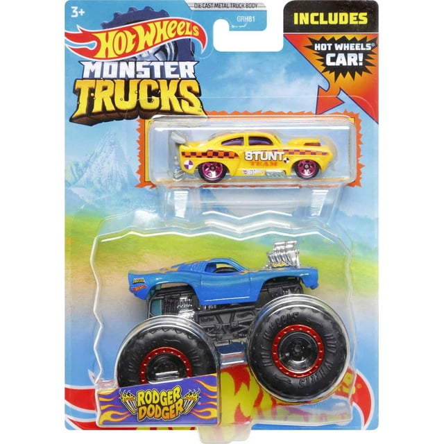 Hot Wheels Monster Truck & Crushable Car