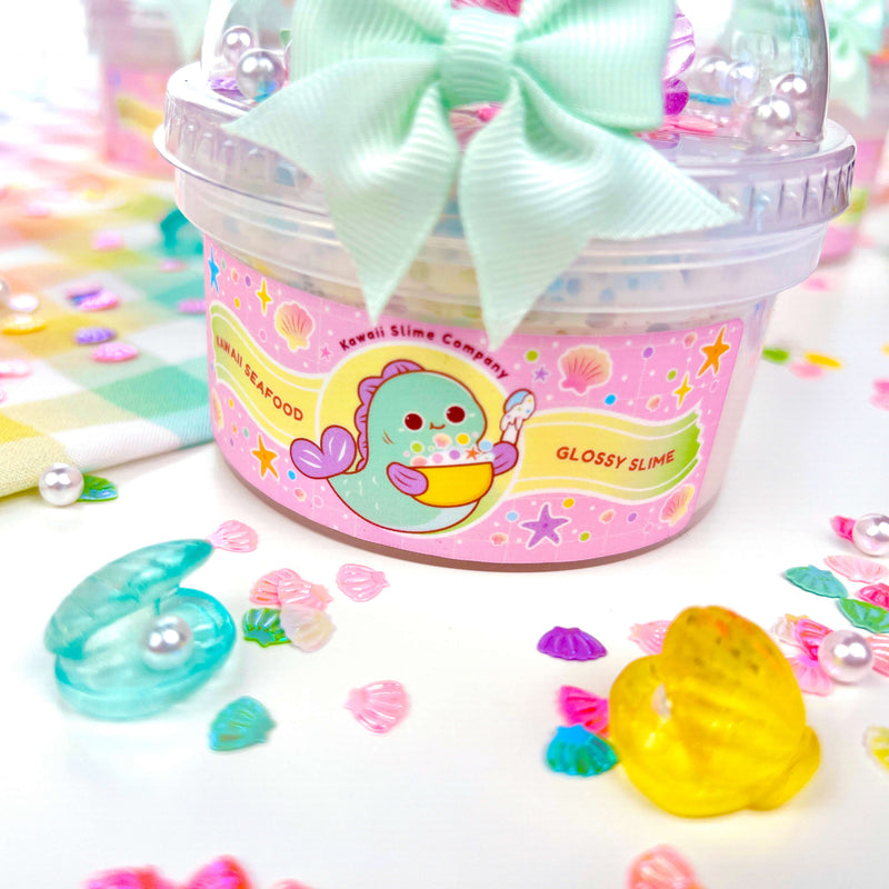 Kawaii Seafood Glossy Semi Floam Slime