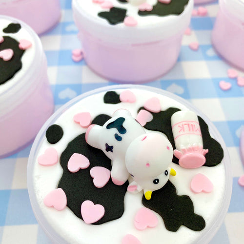Kawaii Straw Dairy Cow Slime