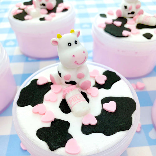 Kawaii Straw Dairy Cow Slime