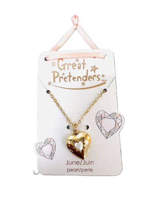 Birthstone Heart Locket Necklace