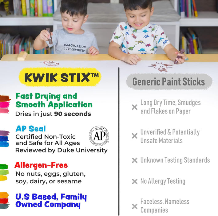 The Pencil Grip Kwik Stix Cuties Paint Sticks 12-Pack Set