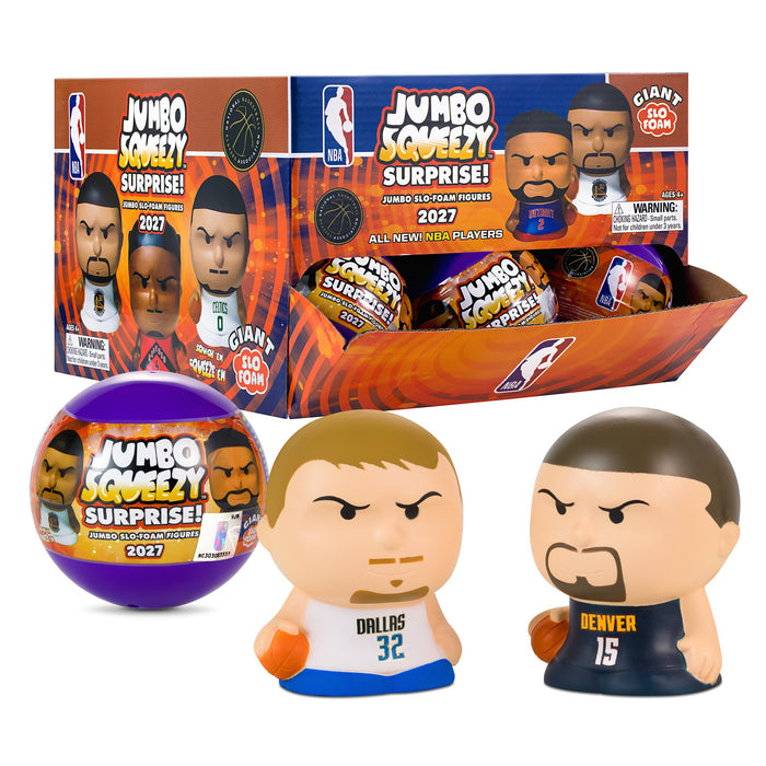 Party Animal SqueezyMates NBA Jumbo Squeezy Capsule Display 18ct