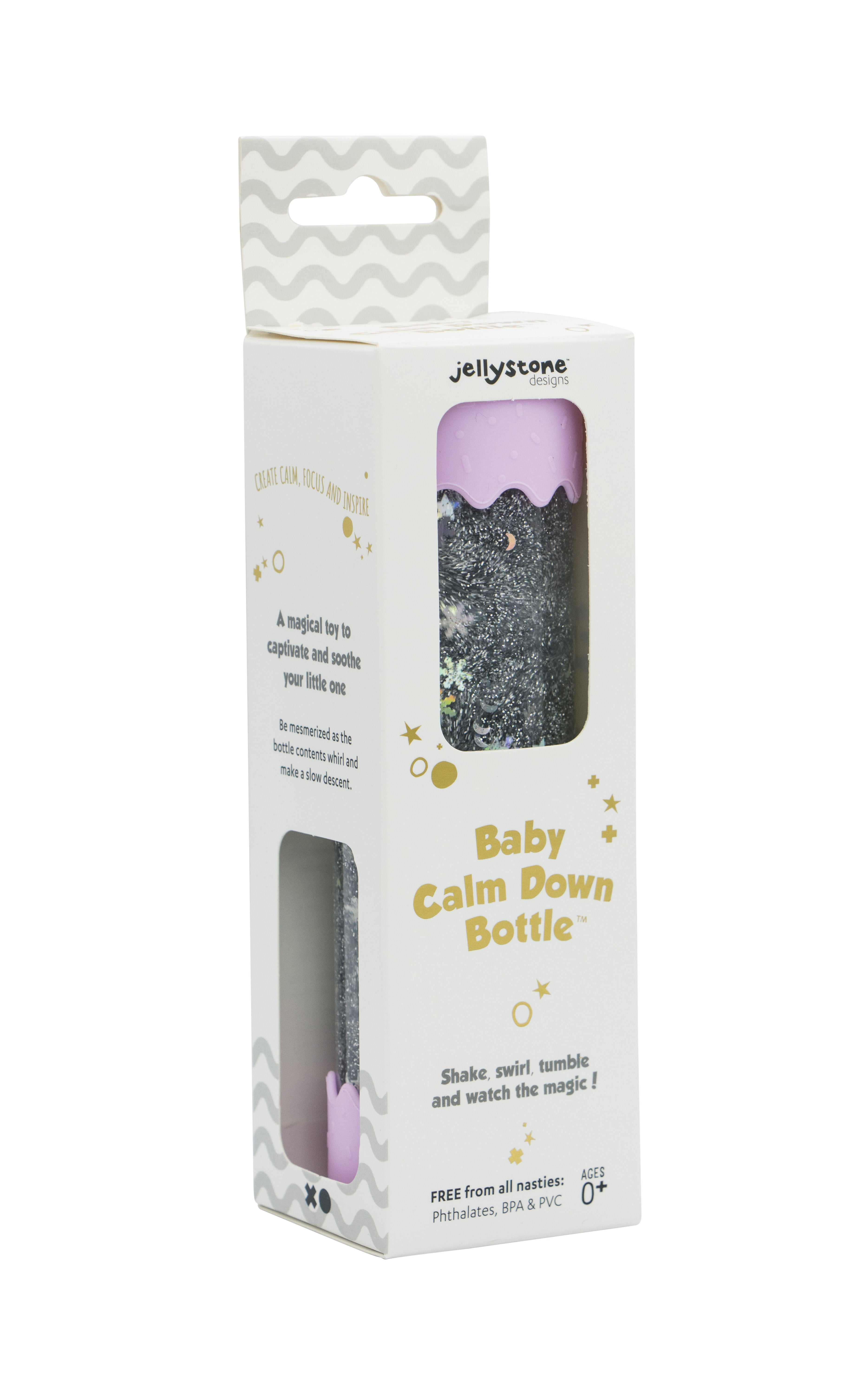 Jellystone Designs Baby Calm Down Bottle Sensory Toy Bubblegum