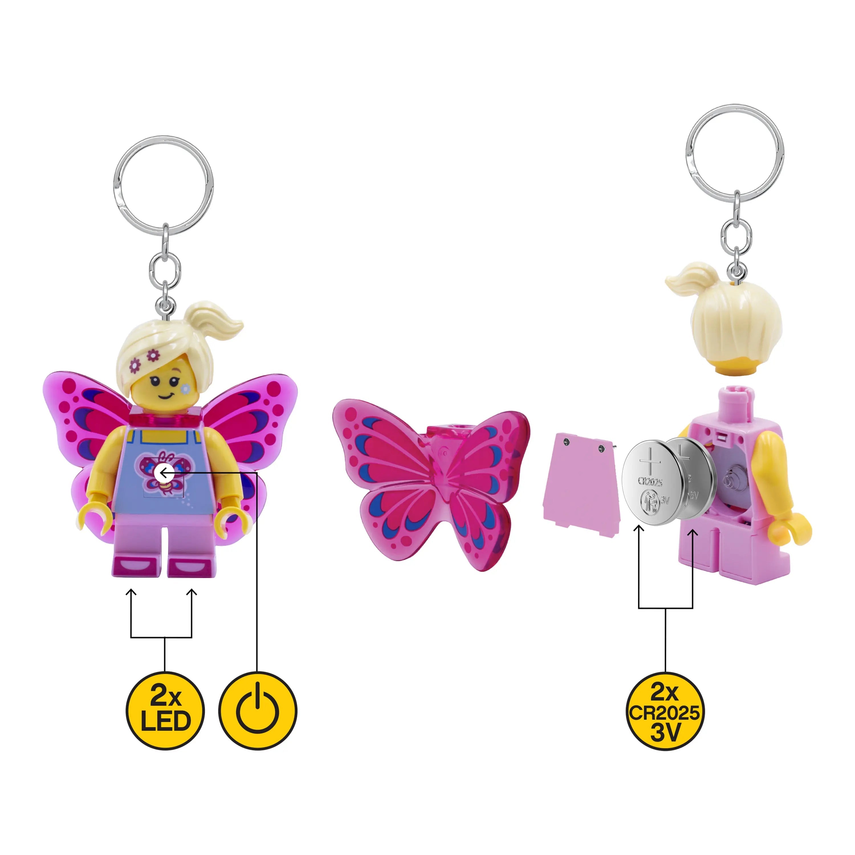 LEGO Butterfly Girl Keychain Light KE171H