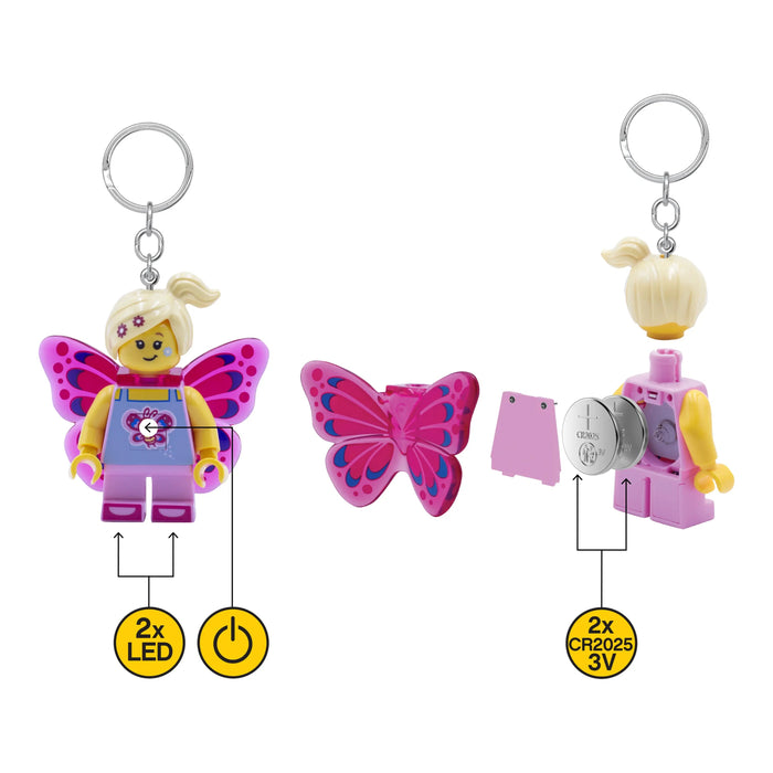LEGO Butterfly Girl Keychain Light KE171H
