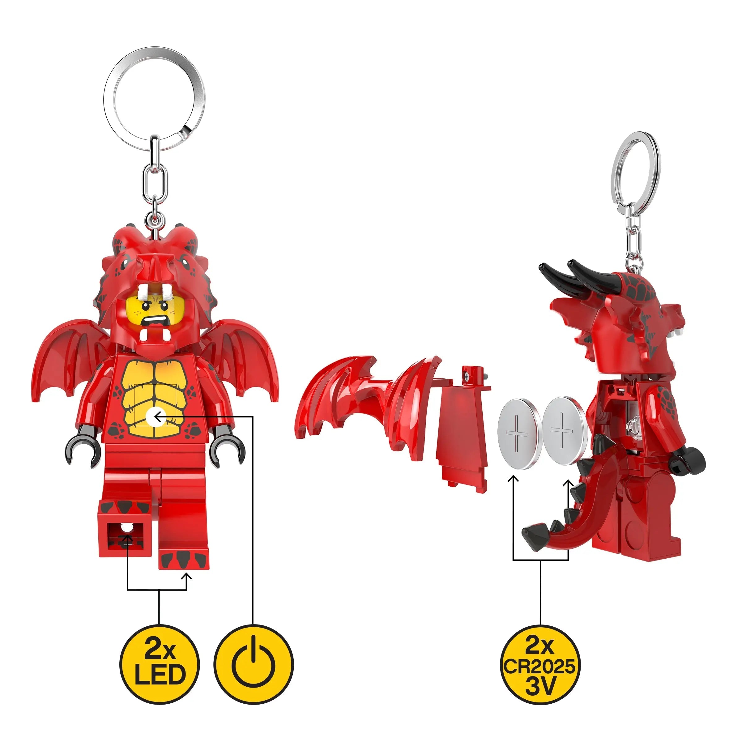 LEGO Dragon Suit Guy Keychain Light KE196H
