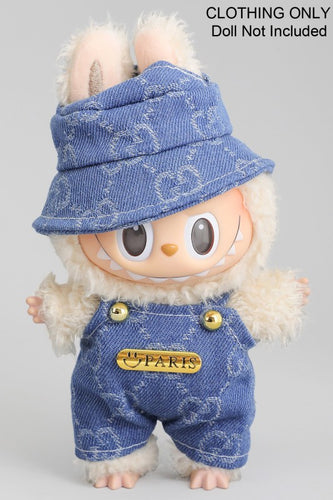 Labubu Overalls Denim Gucci Inspired Outfit and Hat