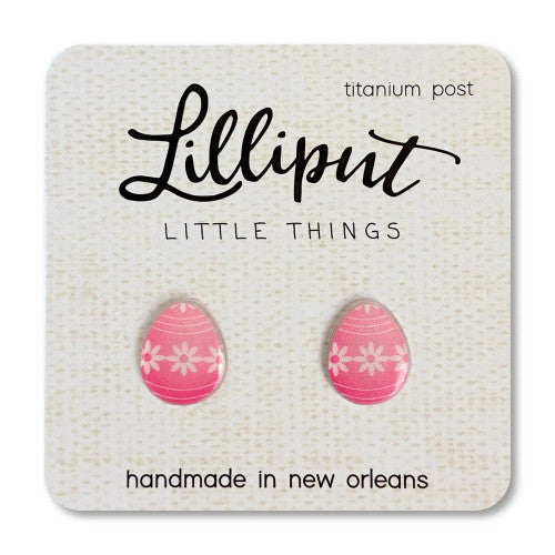 Lilliput Pink Easter Egg Earrings