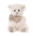 Little Noah Plush Bear: Soft Cream Fur, Adorable Tan Bow, Travel Companion