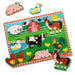Melissa & Doug Farm Peg Puzzle 8-Piece Wooden Toy
