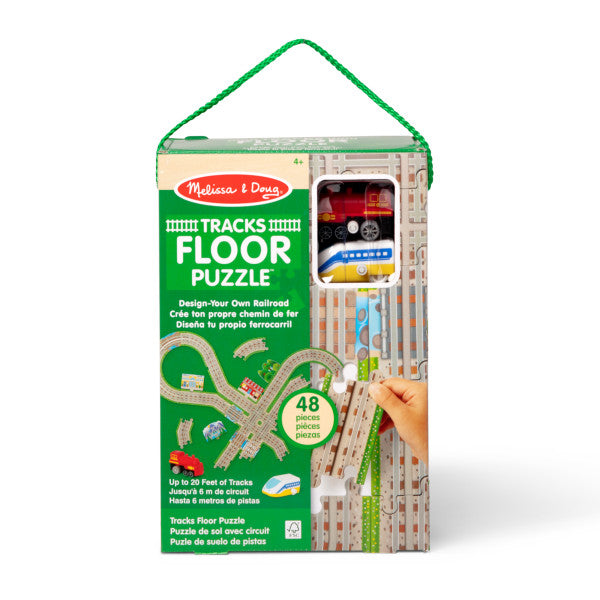Melissa & Doug BYO Tracks Floor Puzzle 48-Piece Set