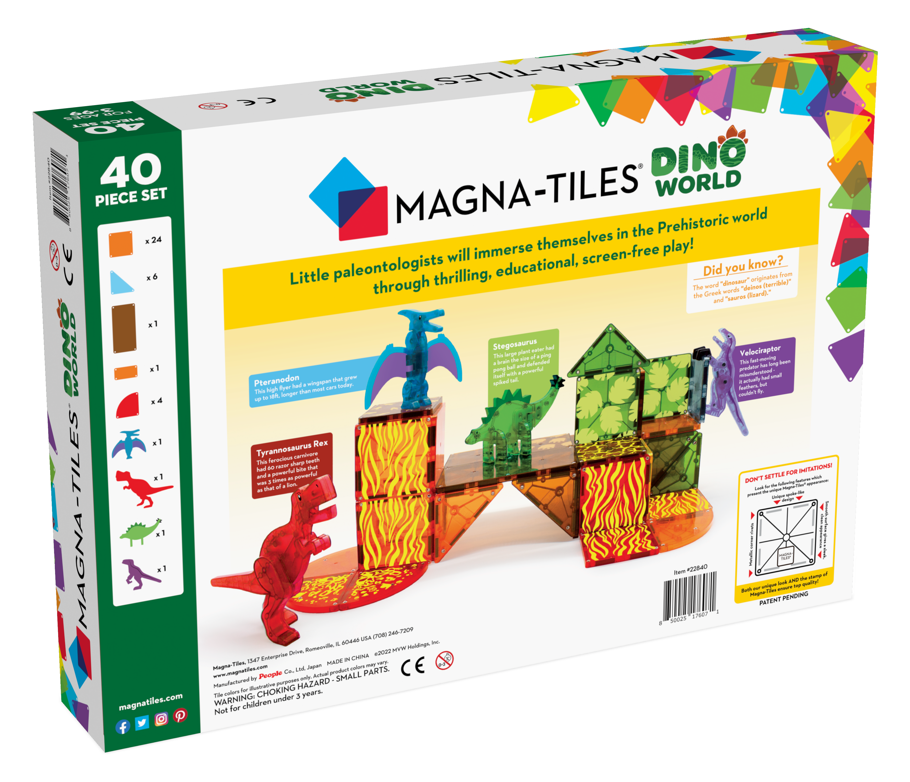 Magna Tiles Dino 40 Piece Set