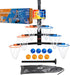 Over-the-Door 7-Hoop Race Basketball Pyramid Set