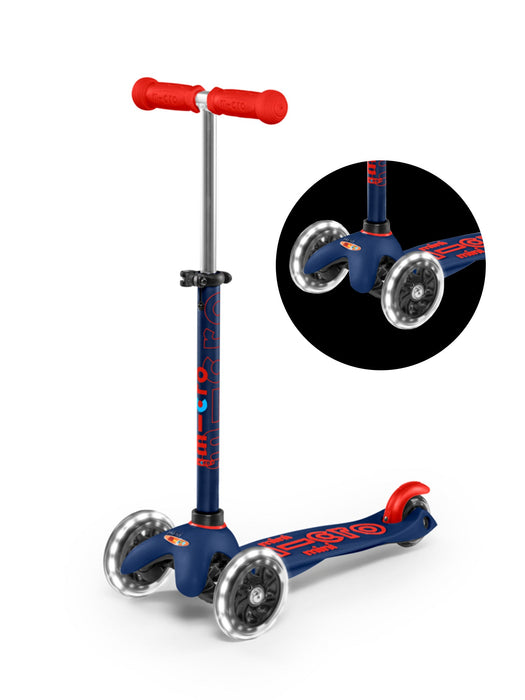 LED Mini Deluxe Navy BLUE Kick Scooter