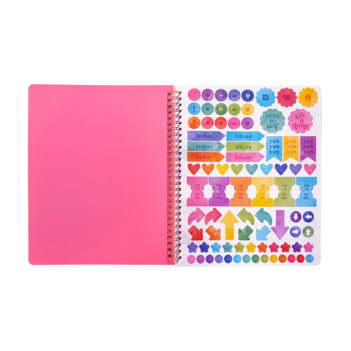 OOLY Artful Notes Geoscape Reverse Coloring Notebook 100 Pages