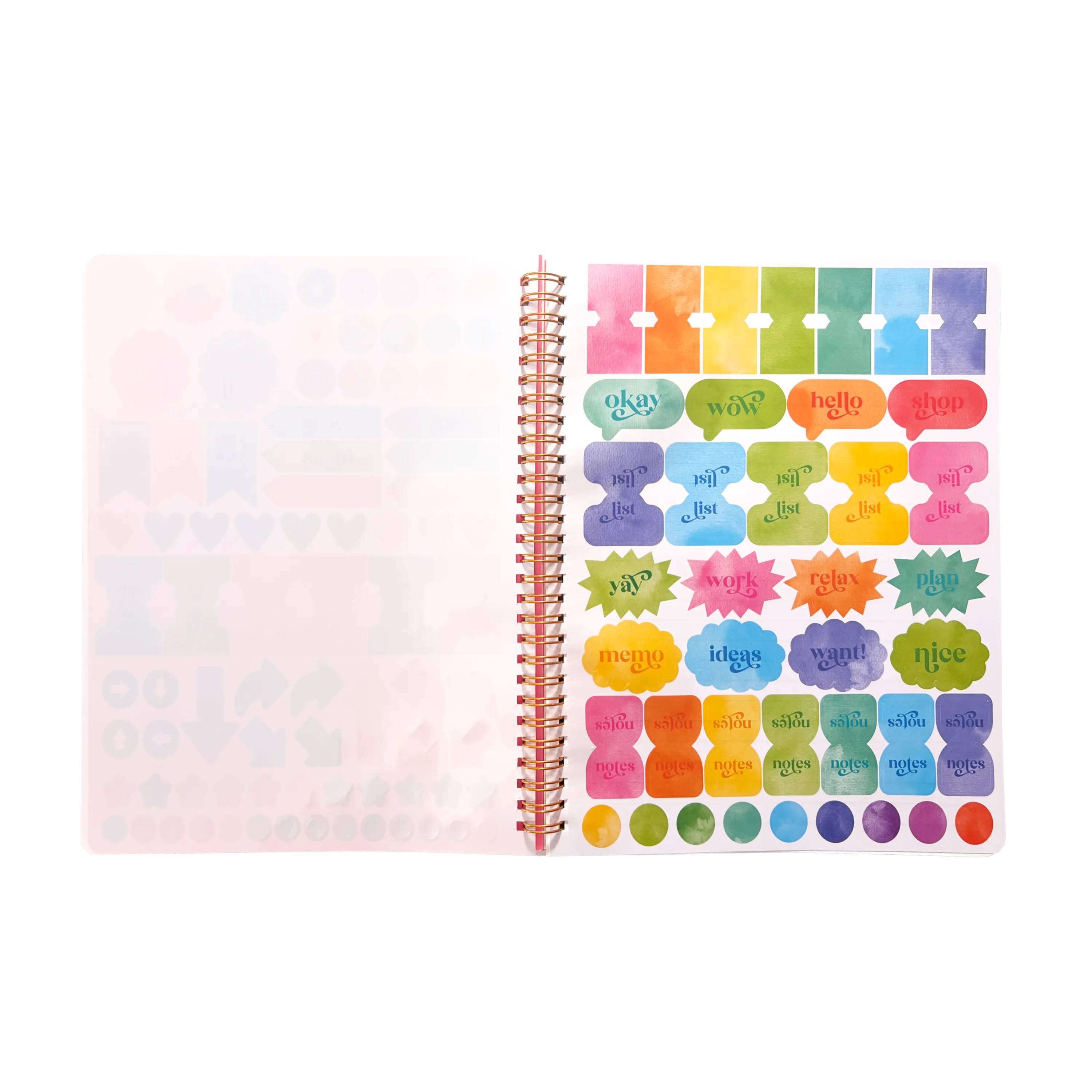 OOLY Artful Notes Geoscape Reverse Coloring Notebook 100 Pages