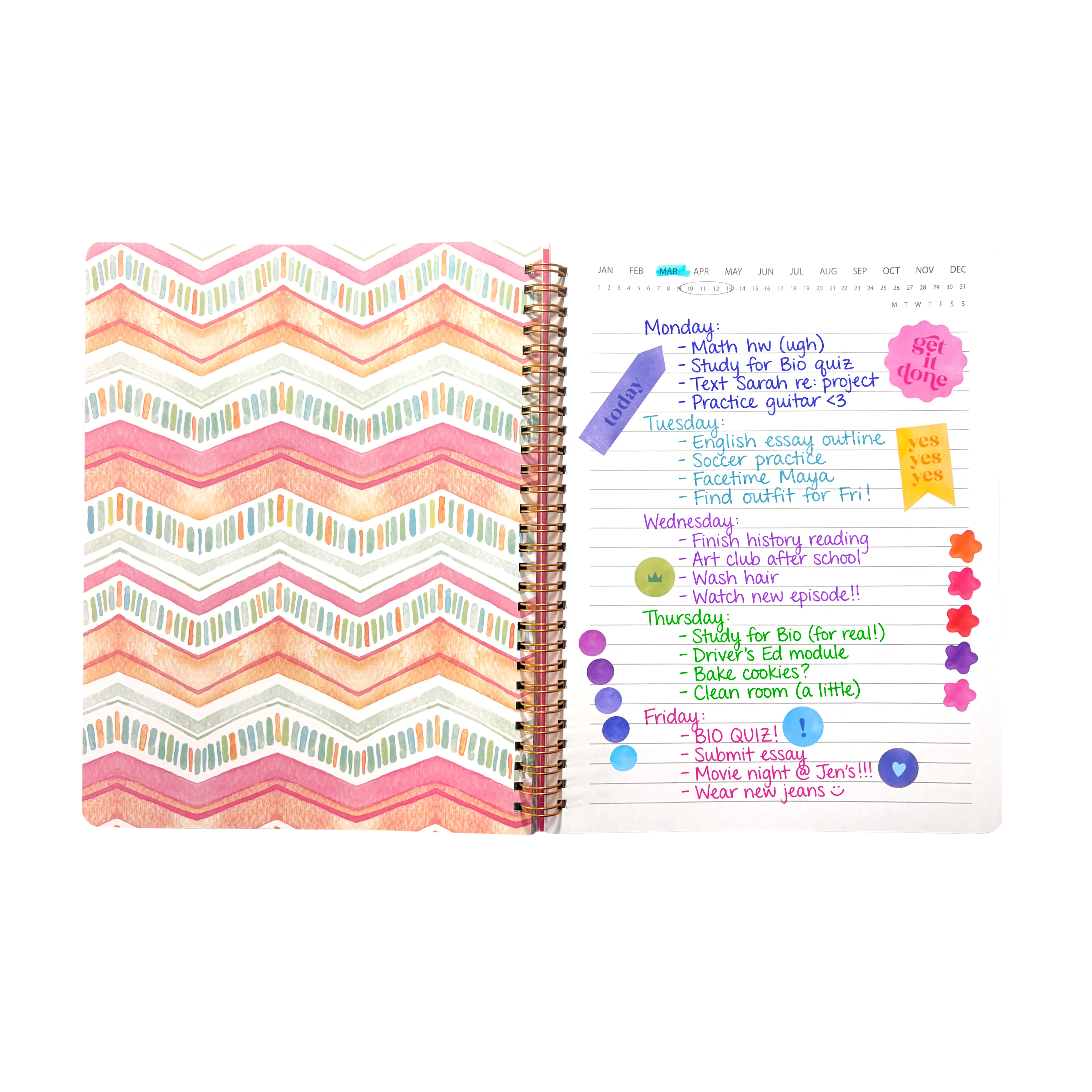 OOLY Artful Notes Geoscape Reverse Coloring Notebook 100 Pages