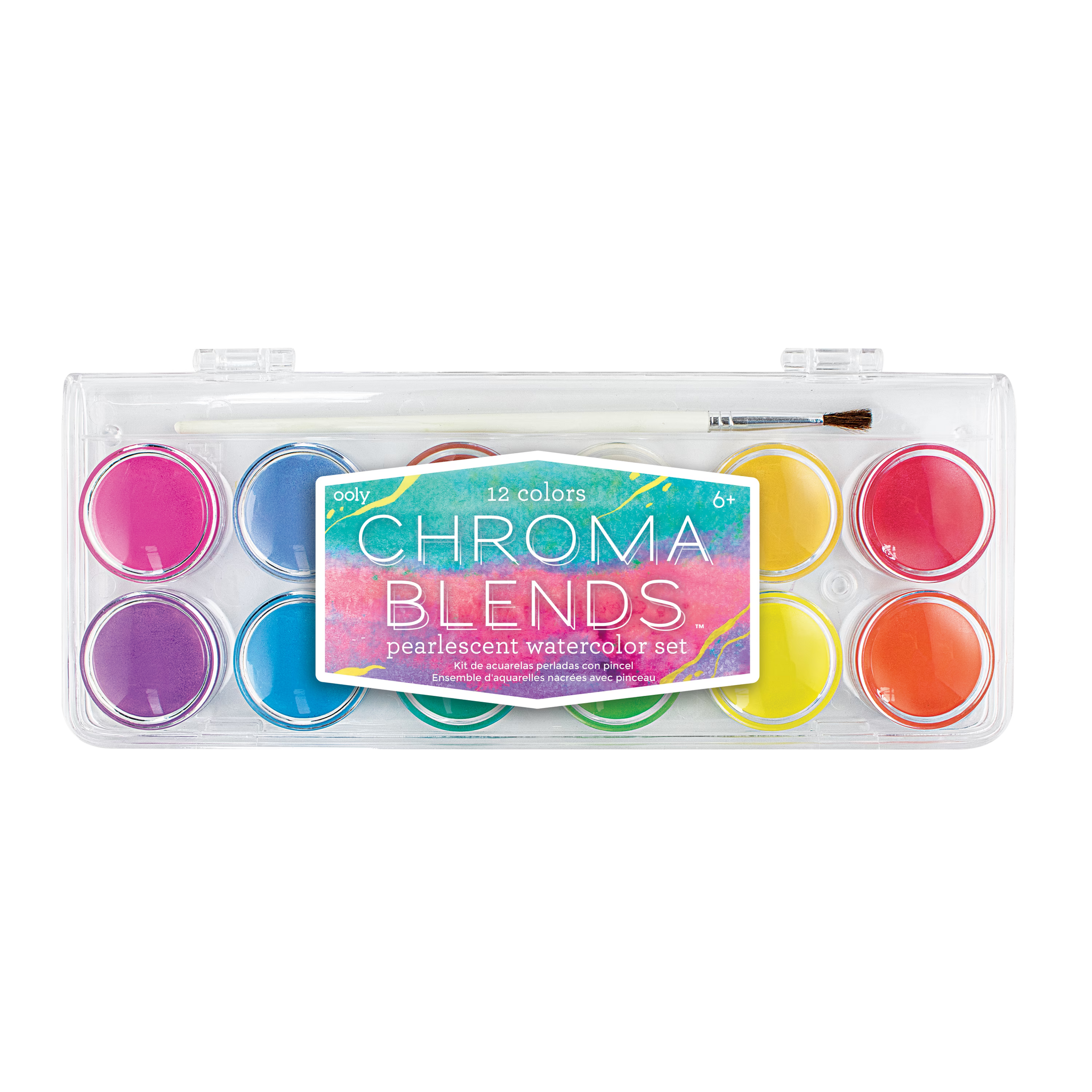 OOLY Chroma Blends Watercolor Paint Set Pearlescent 12 Colors