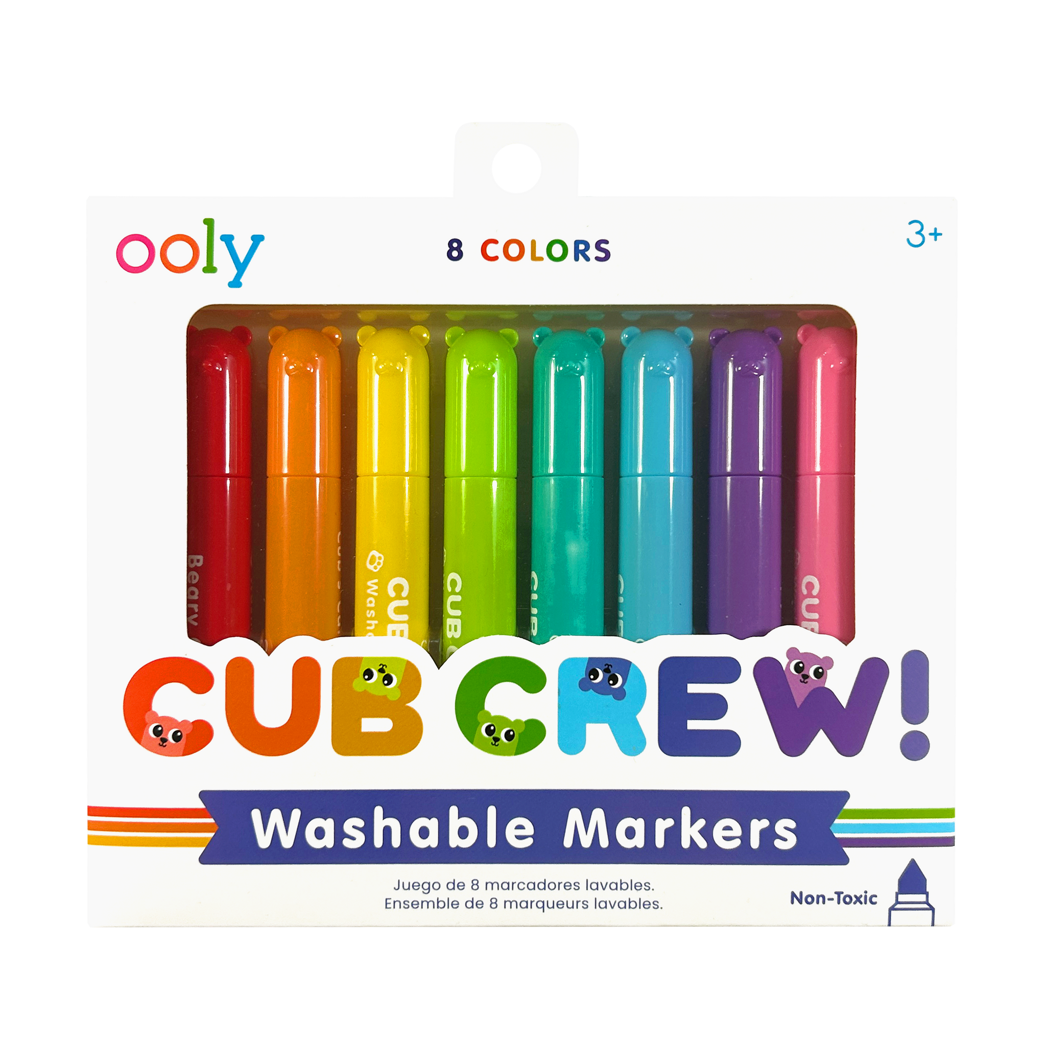 OOLY Cub Crew Washable Markers Set of 8 Vibrant Colors