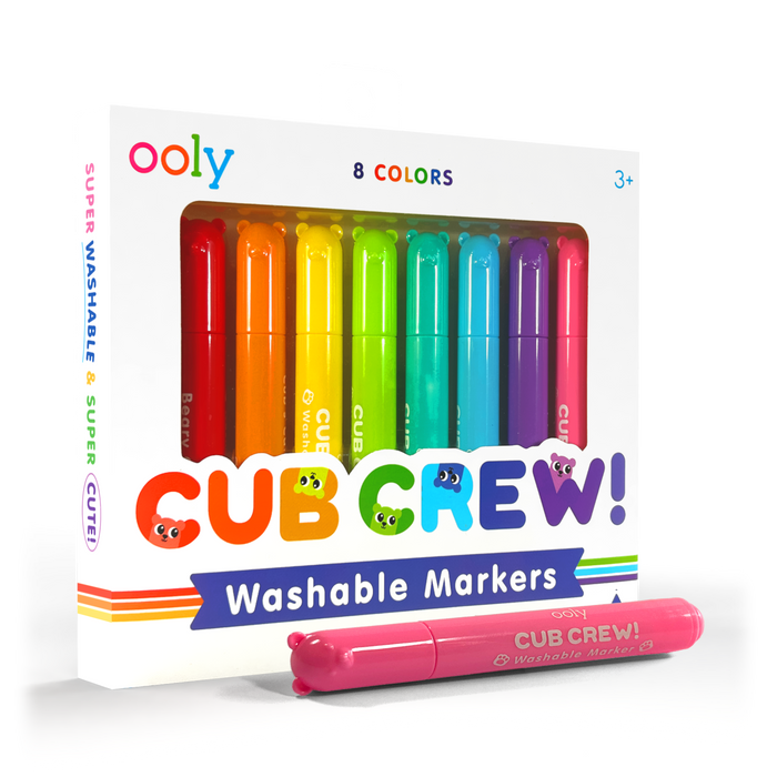 OOLY Cub Crew Washable Markers Set of 8 Vibrant Colors