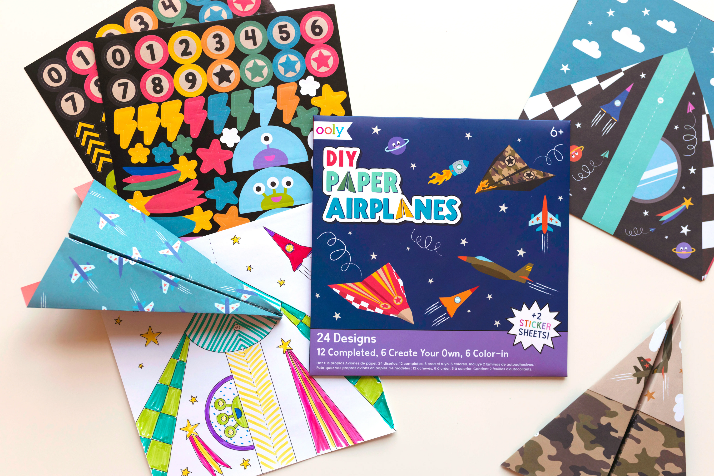 OOLY DIY Paper Airplanes Activity Kit 24ct