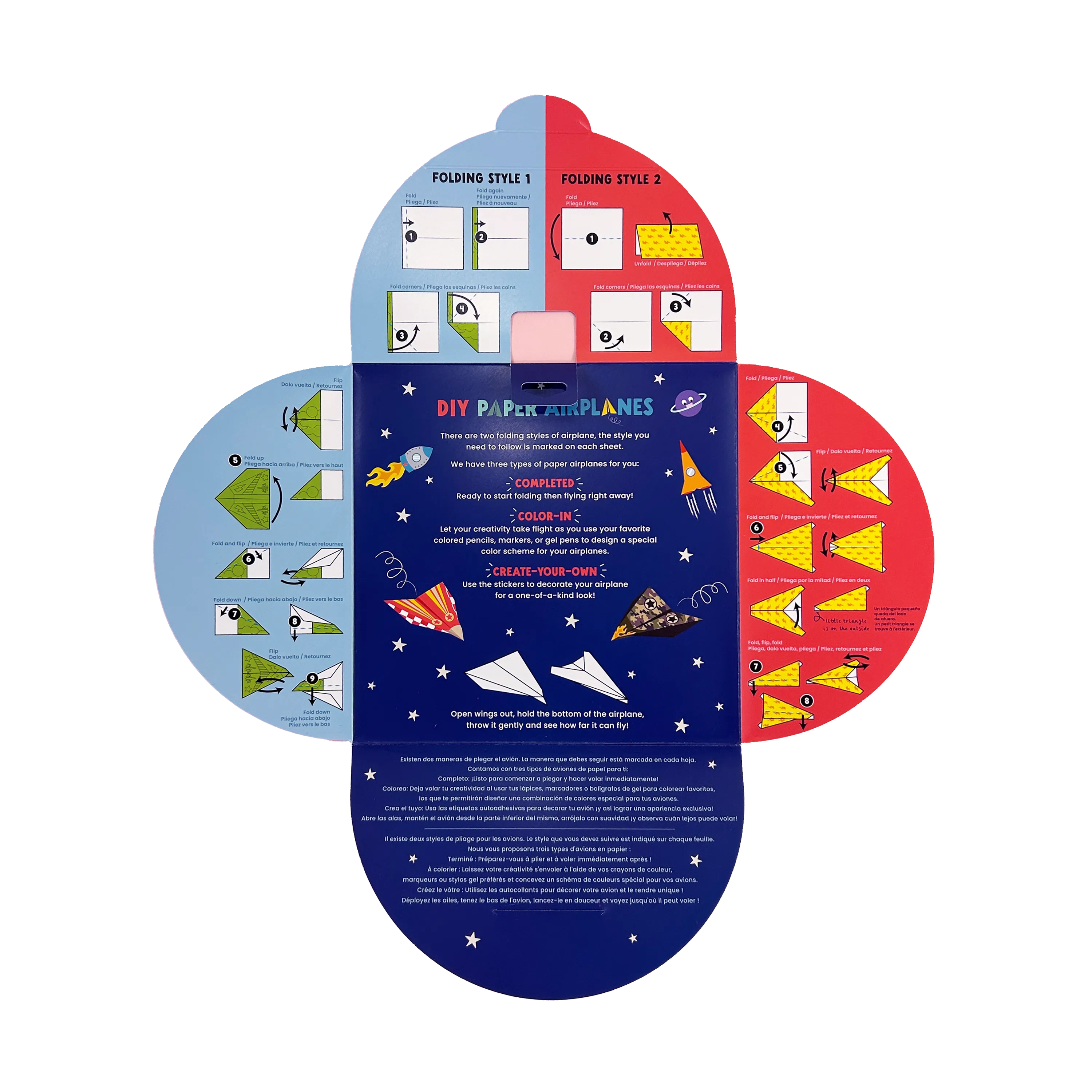 OOLY DIY Paper Airplanes Activity Kit 24ct
