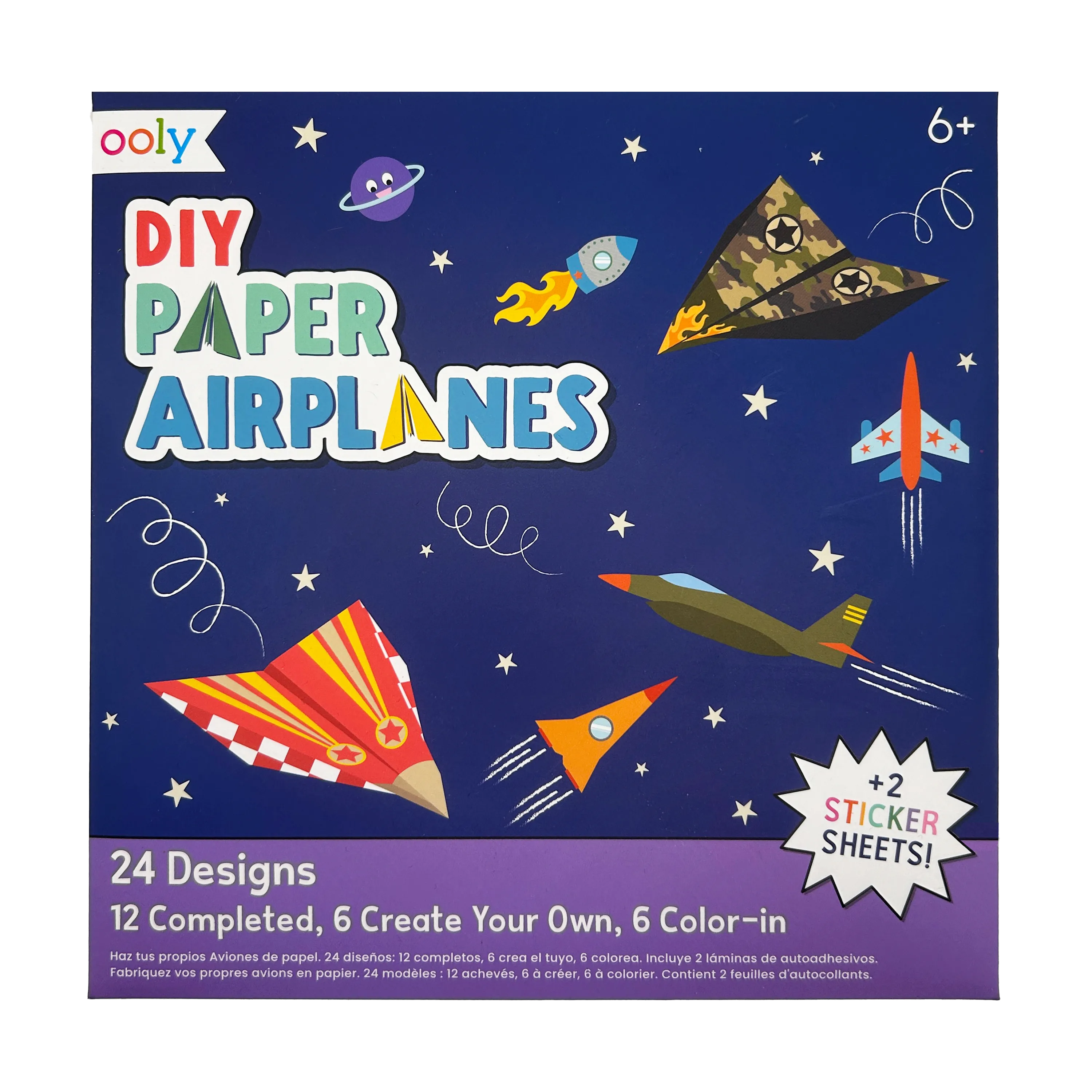 OOLY DIY Paper Airplanes Activity Kit 24ct