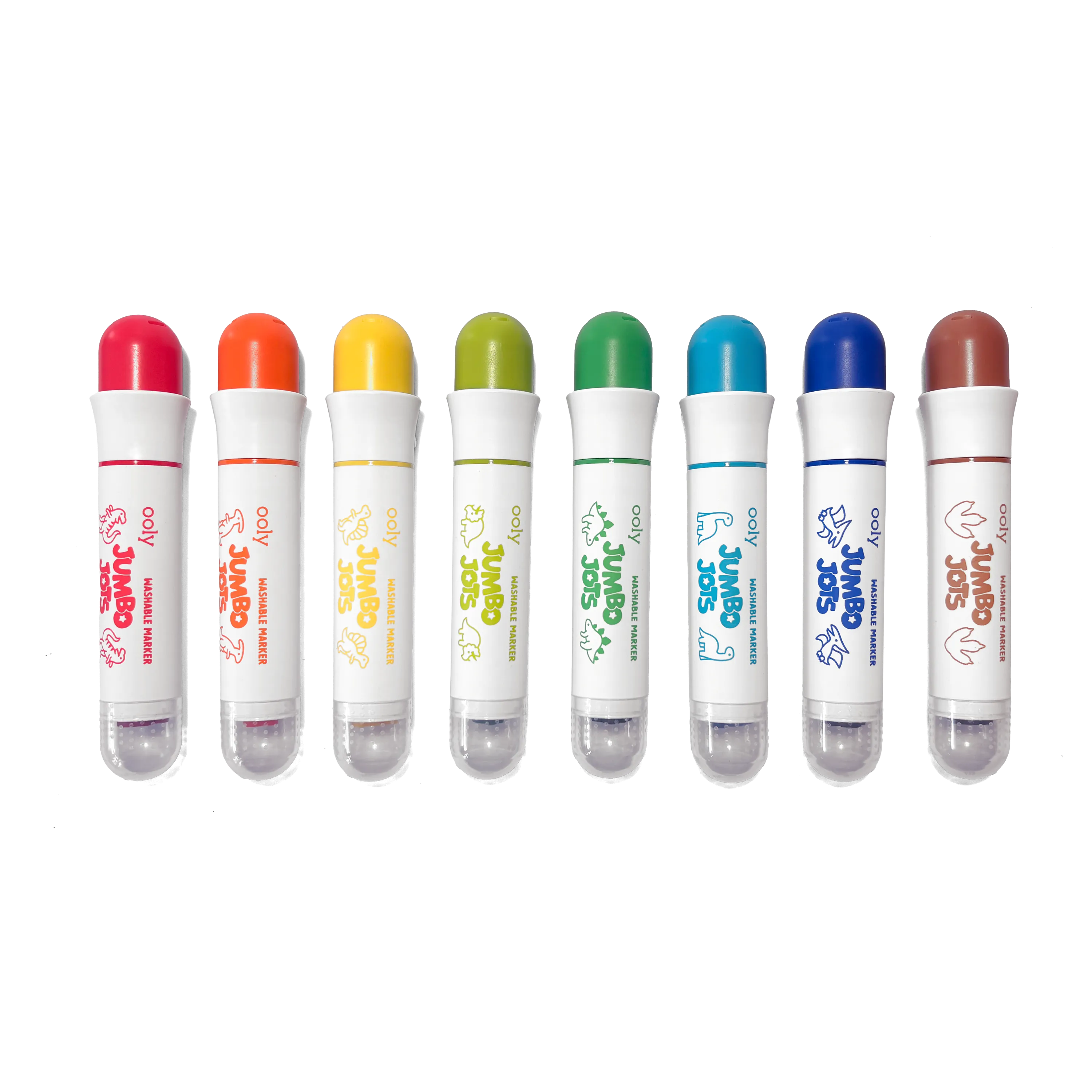 OOLY Jumbo Jots Dinosaur Dual Tip Stamp Markers 8-Piece Set