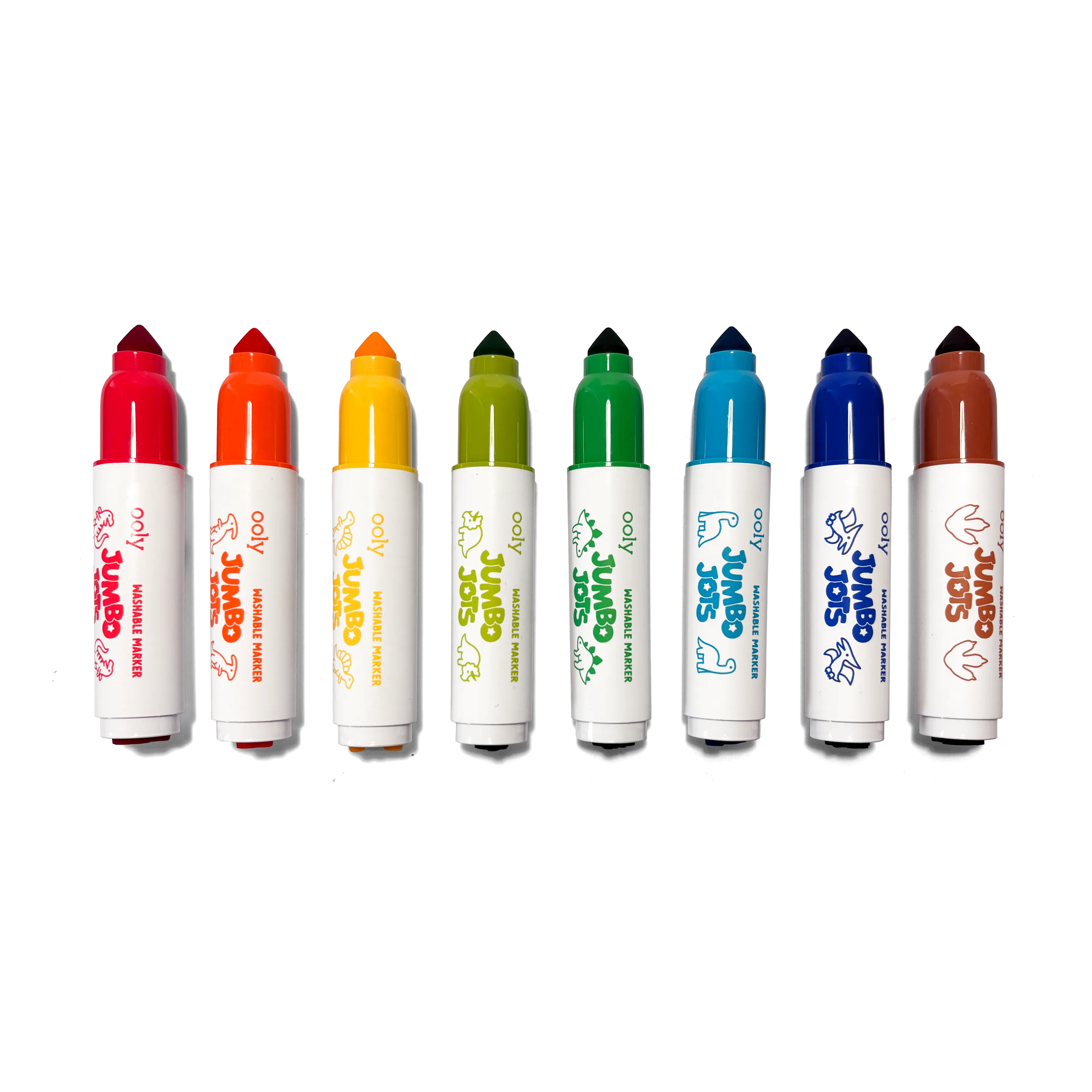 OOLY Jumbo Jots Dinosaur Dual Tip Stamp Markers 8-Piece Set