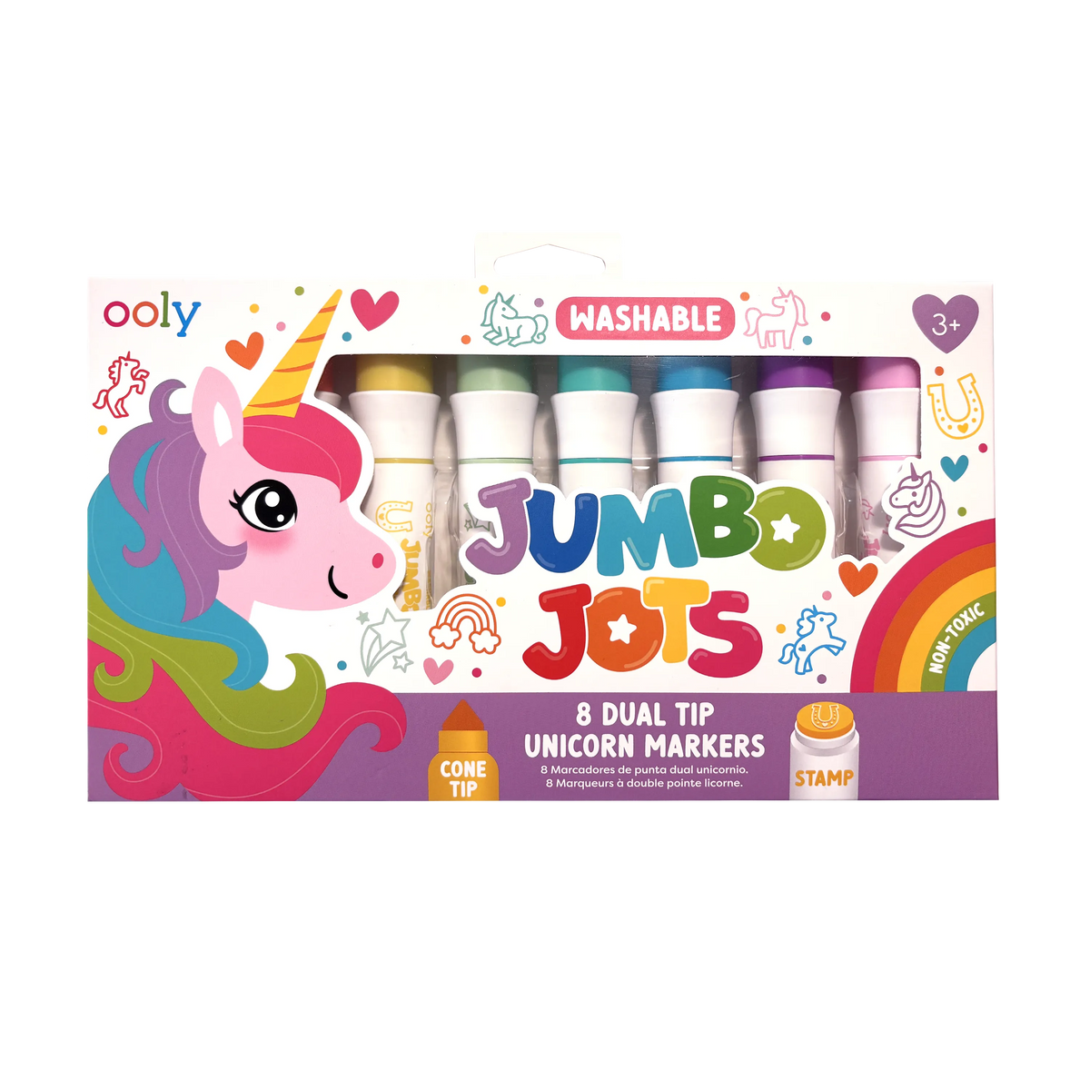 Jumbo Jots Dual Tip Cone and Stamp Markers