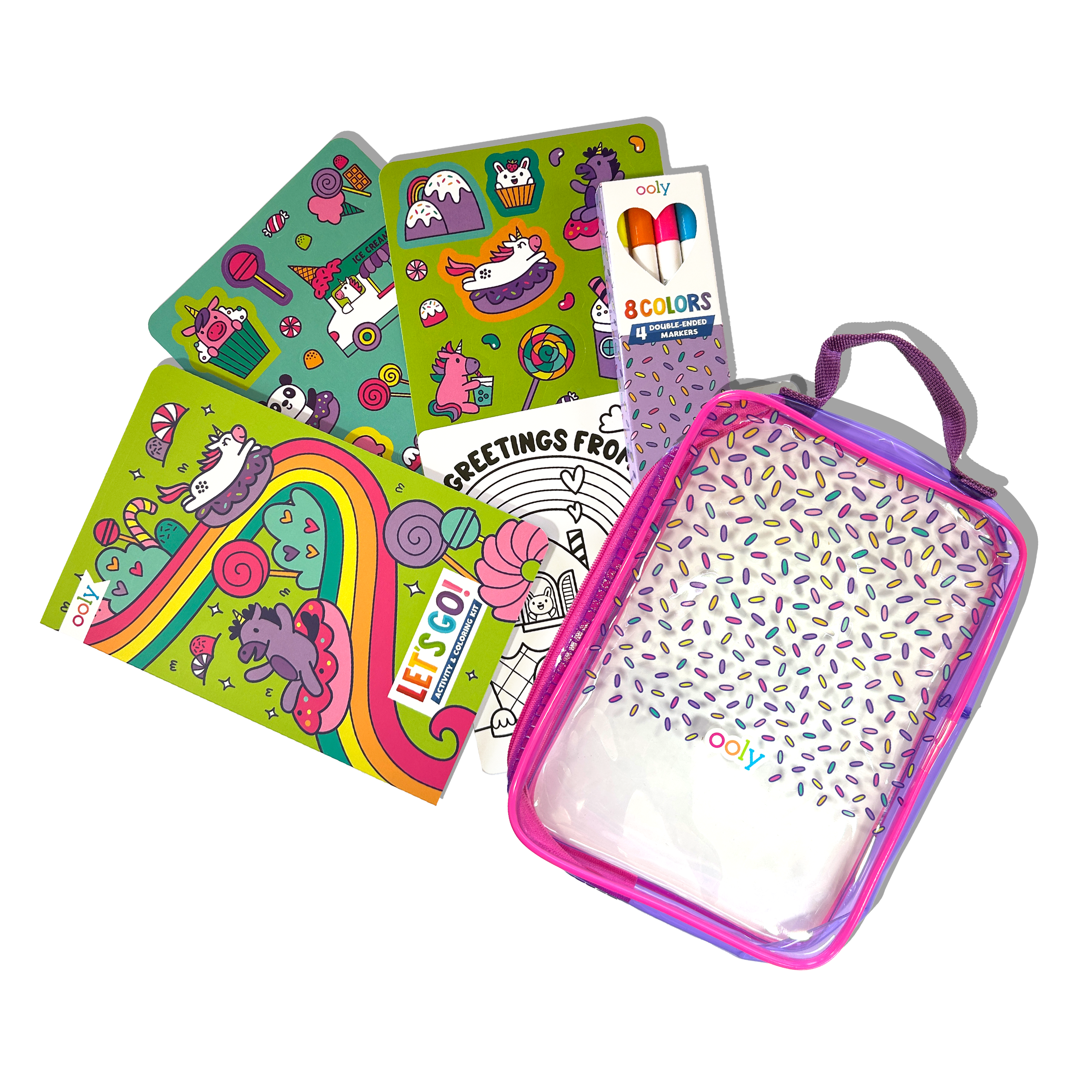 OOLY Let's Go! Unicorn Candy Town Activity Kit