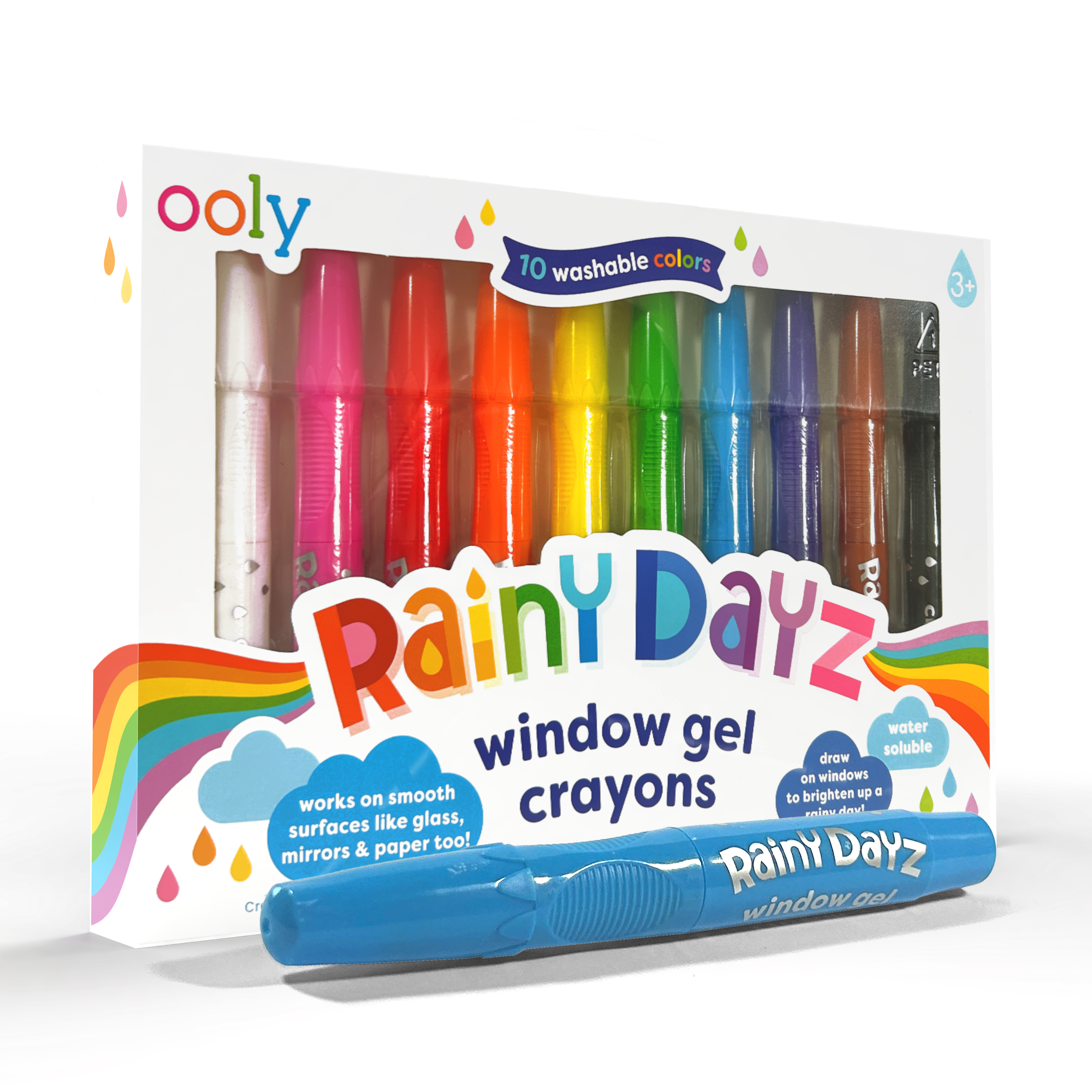 OOLY Rainy Dayz Window Gel Crayons Set of 10